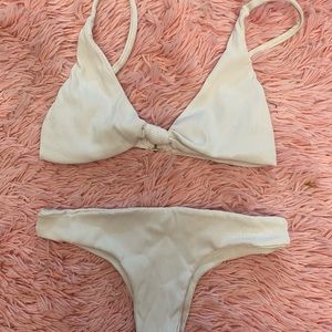 White Knot Top AMA Bikinis Set